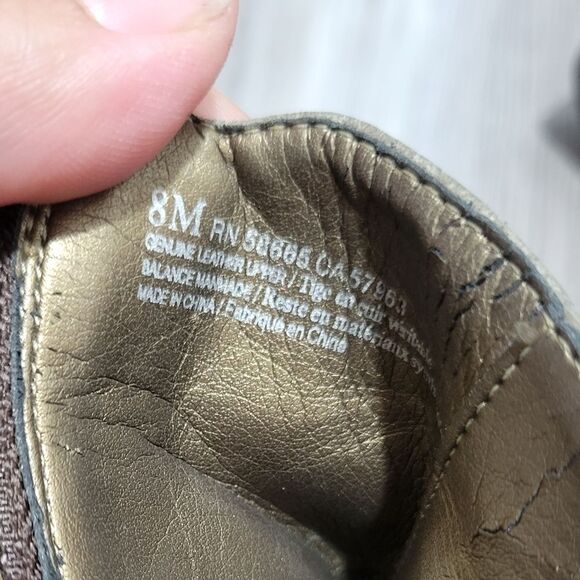 BP Leather Block Heel Ankle Boot Bootie Women's Size 8 Taupe Shoe - Picture 5 of 10